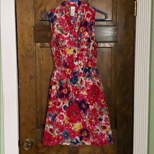 Button up floral dress